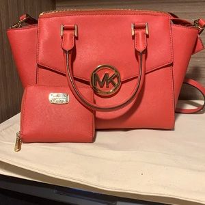 Michael Kors handbag with matching wallet